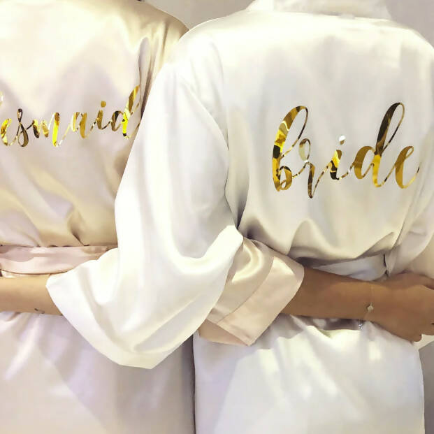 Bride and Bridesmaid Robes - Ivory