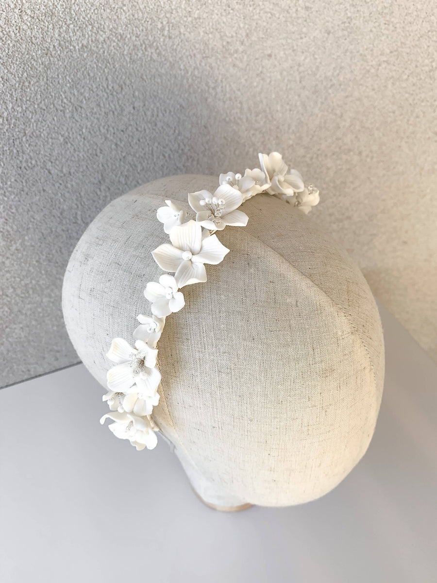 ESTHER – Clay Flower Headband