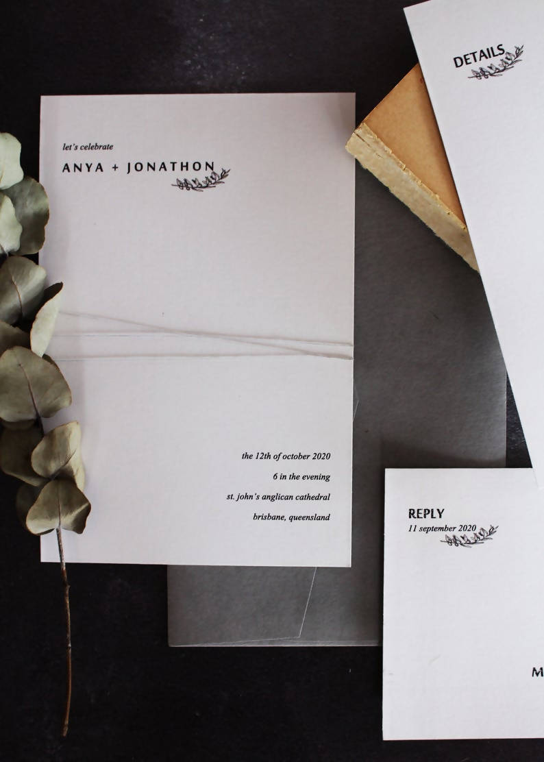VICTORIA | Sleek classic modern invitation