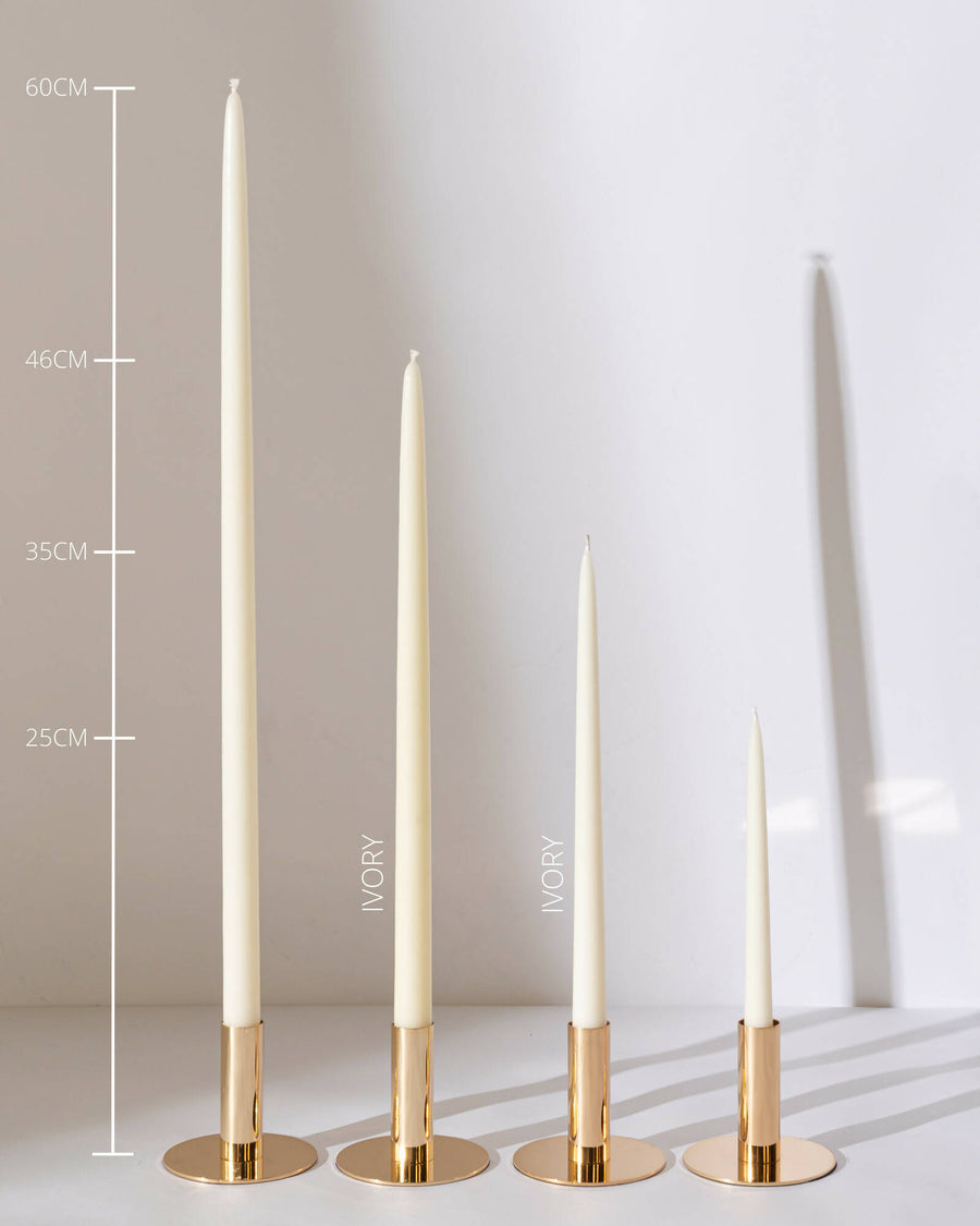 IVORY TAPER CANDLE