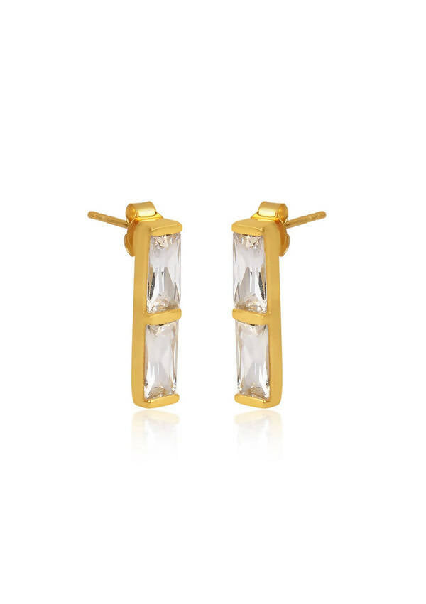 GOLDIE SMALL - CRYSTAL EARRINGS - 18CT GOLD