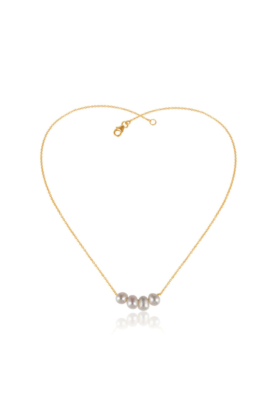 POPPY - PEARL NECKLACE - GOLD