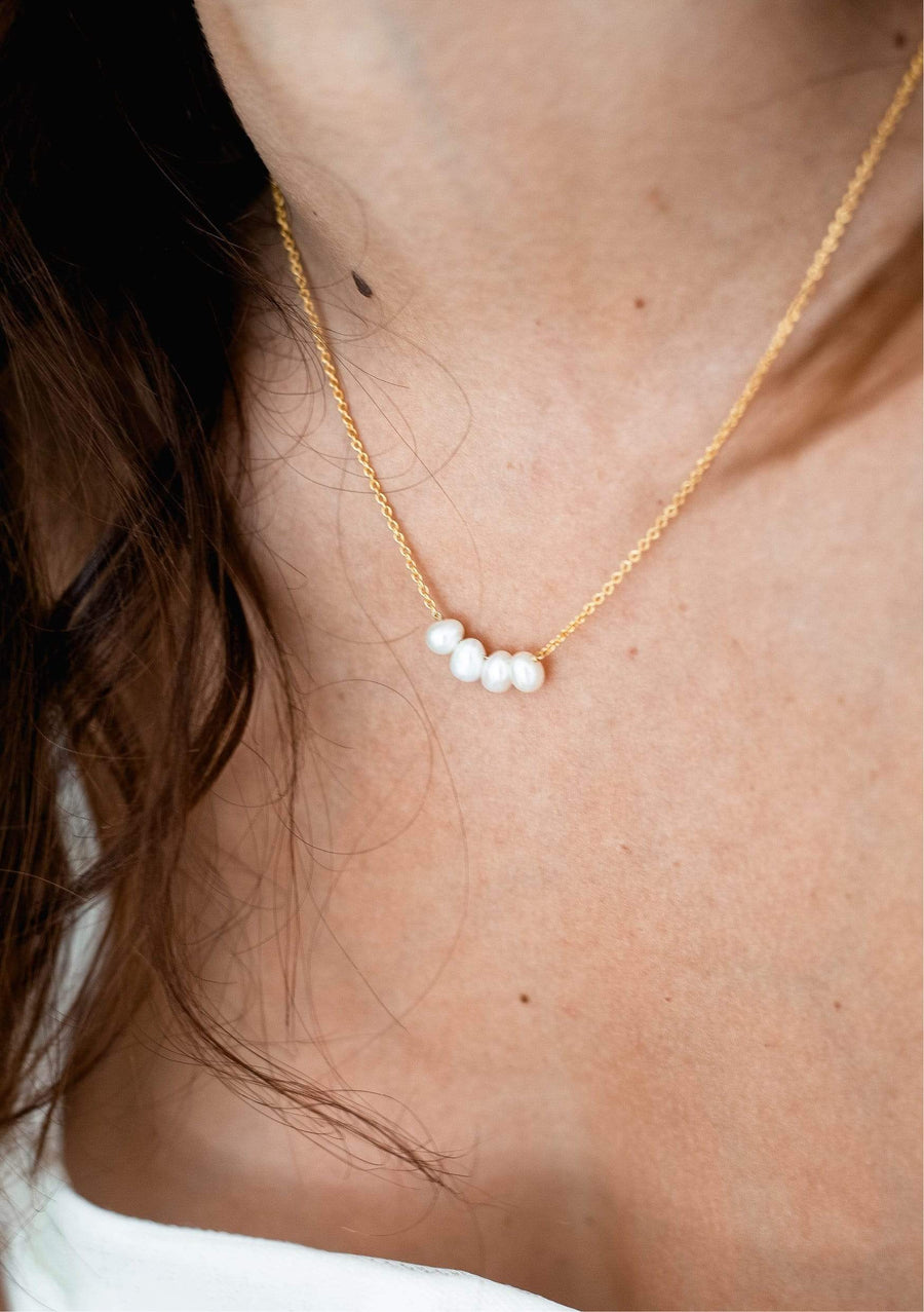 POPPY - PEARL NECKLACE - GOLD