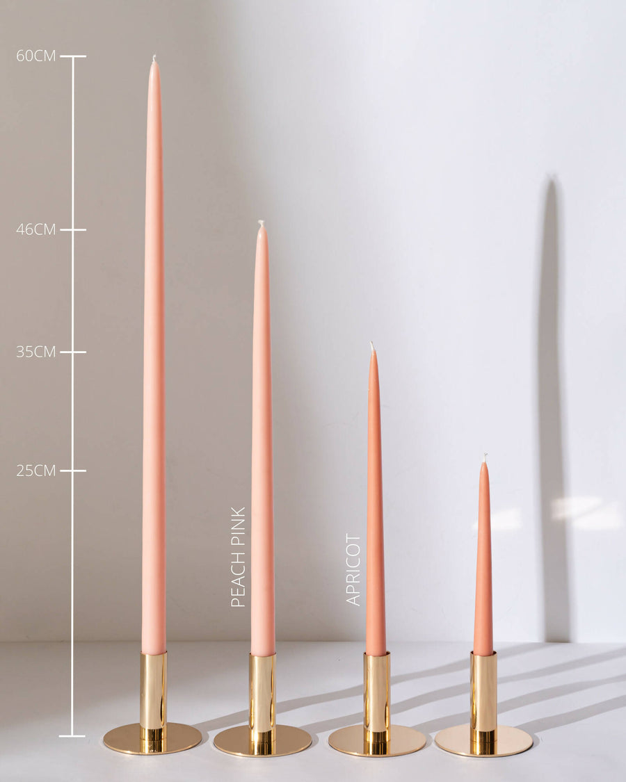 PEACH PINK TAPER CANDLE