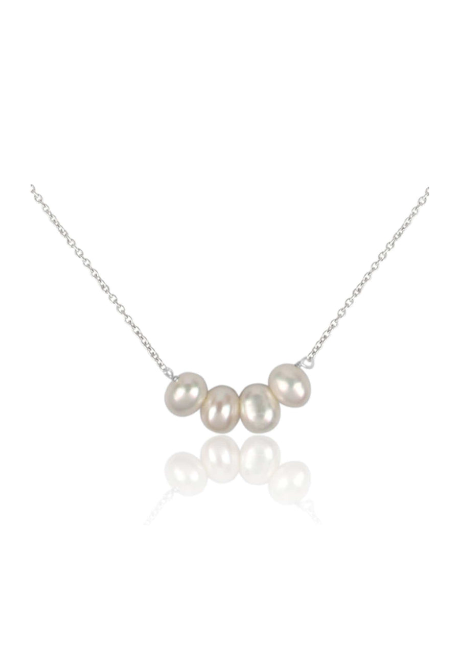 POPPY - PEARL NECKLACE - SILVER