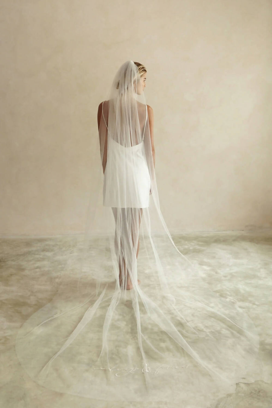 ALWAYS & FOREVER I | One Tier Embroidered Veil in Cathedral Length