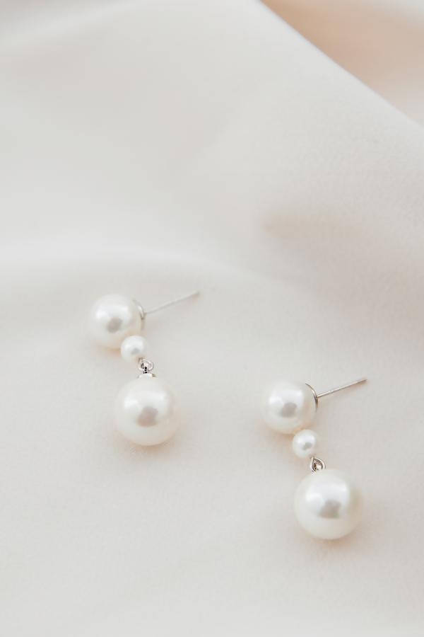 ELLERY - CLASSIC PEARL WEDDING EARRINGS - SILVER [SOLD OUT]
