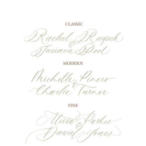 Silk Ribbon Place Cards with Calligraphy