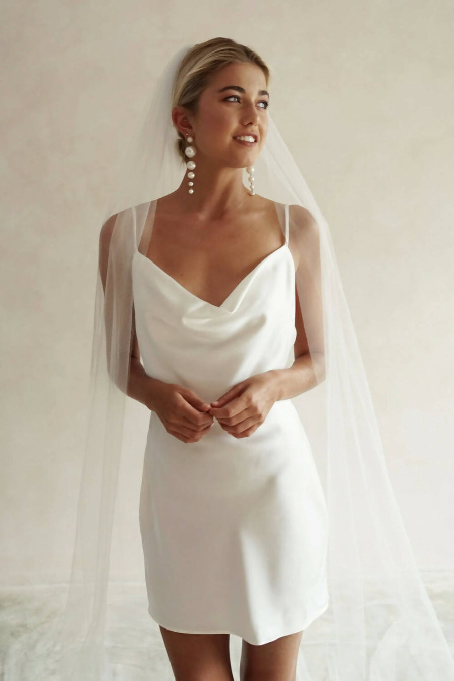TO HAVE AND TO HOLD I | One Tier Embroidered Veil in Cathedral Length
