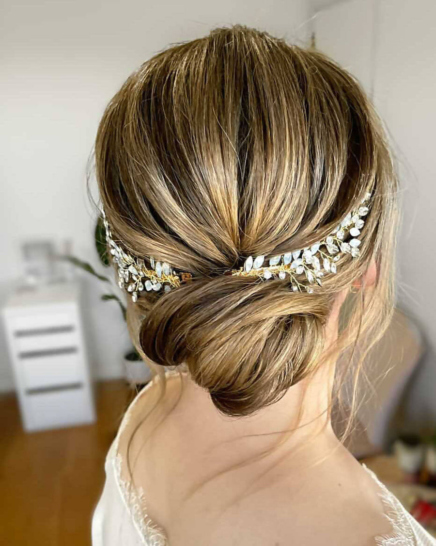 ALEXA in Gold – Wedding Hair Clip